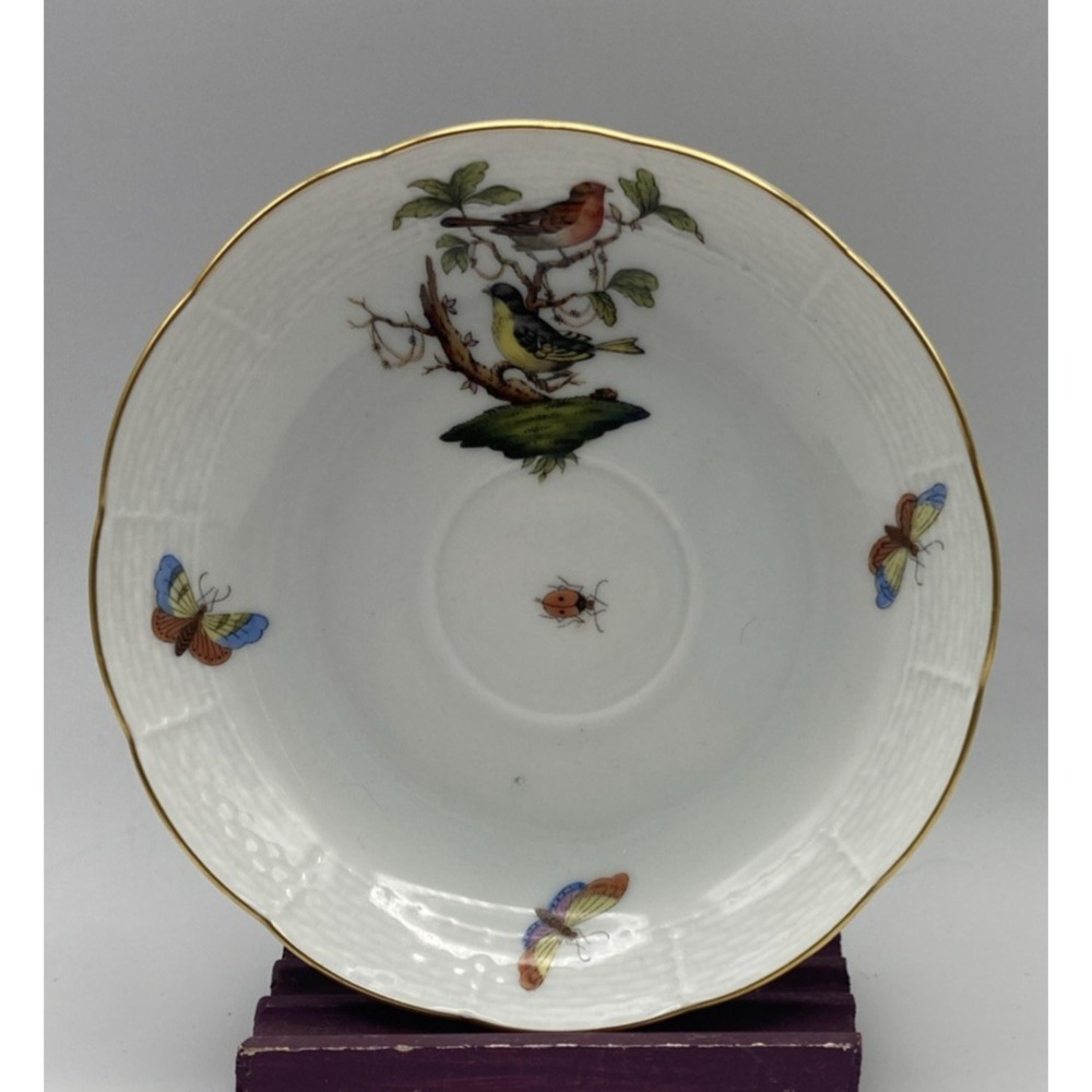 Herend Rothschild Bird Chocolate Cup Saucer-ONLY 707